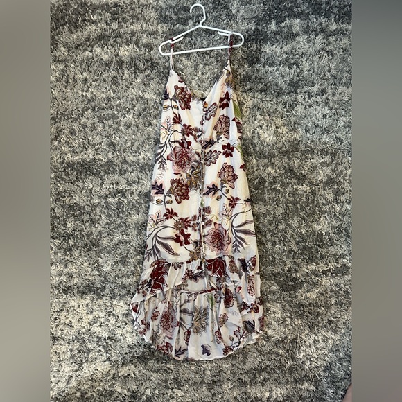 Sanctuary Hi-low Midi Palm Spring Button Front Dress in Prairie Days - Picture 1 of 2